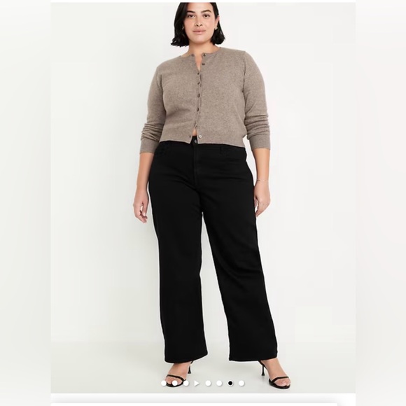Old Navy Pants - Old Navy Women’s Black High-Waisted Wow Wide-Leg Jeans Size 10